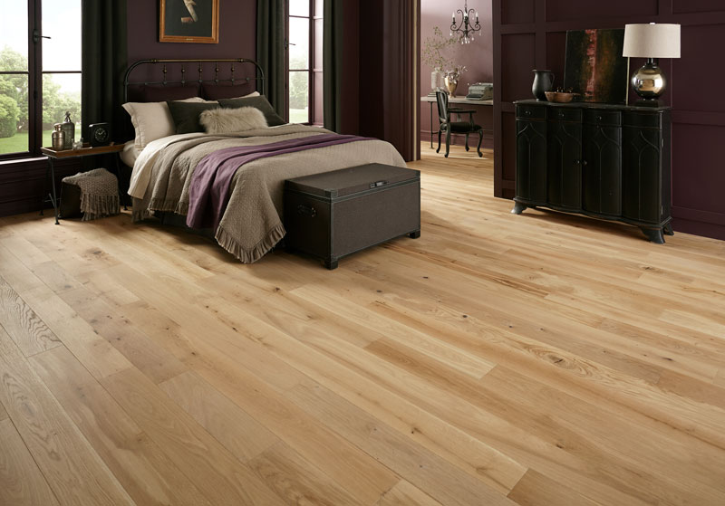 Engineered hardwood floor bedroom